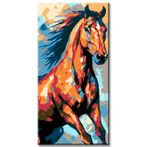 Painting by Numbers: Colored Horse Portrait